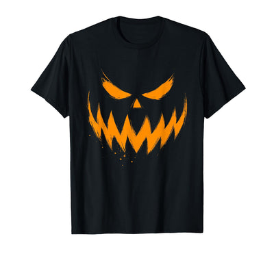 Vintage Jack o Lantern Halloween Tee Pumpkin Face Jack O Lantern Scary Carved Halloween Costume T-Shirt
