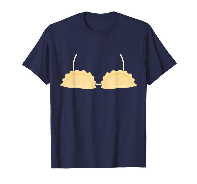 Pierogi Cute Easy Poland Food Halloween Costumes Pierogi Costume Pierogi Bra Polska Poland Halloween Costume T-Shirt - Navy