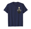 Funny Pocket Skeleton Halloween T Shirt For Men Funny Skeleton in The Pocket Halloween Kids Teens Adults T-Shirt - Navy Blue