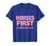 Mademark Horses First Everything Else Second Girls Design T-Shirt - Men - Royal Blue
