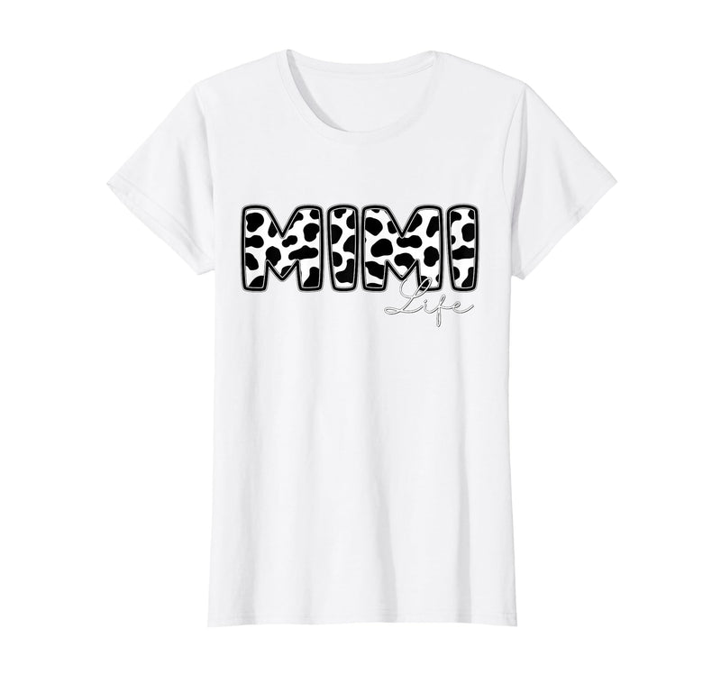 Cow Print Matching Family Apparel Mimi Life Cow Print Family Matching T-Shirt - White