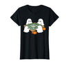 Mahjong Player Halloween Ghost Playing Mahjong Halloween Ghost Playing Mahjong Spooky Season Game Day Fall T-Shirt - Black