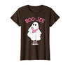 Spooky Season Ghost Halloween Boujee Boo-Jee Boo-JEE Spooky Season Ghost Pink Halloween Pumpkin Boujee T-Shirt - Brown
