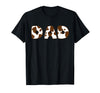 Cow Print For Family Matching Outfits DAD Cow Brown White Animal Print, Cow Pattern Farmer DAD T-Shirt - Black