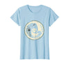 Mademark Elephant Mom and Baby Trunk Touch Illustration T-Shirt - Women - Baby Blue