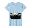 Mademark Elephant Herd Crossing Dusty Savanna Plains T-Shirt - Women - Baby Blue