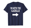 ShirtZilla I'm with The Gazelle Halloween Gazelle T-Shirt - Navy Blue