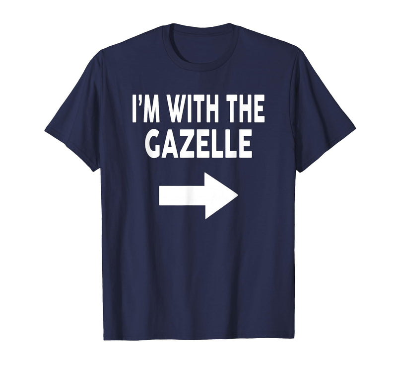 ShirtZilla I'm with The Gazelle Halloween Gazelle T-Shirt - Navy Blue