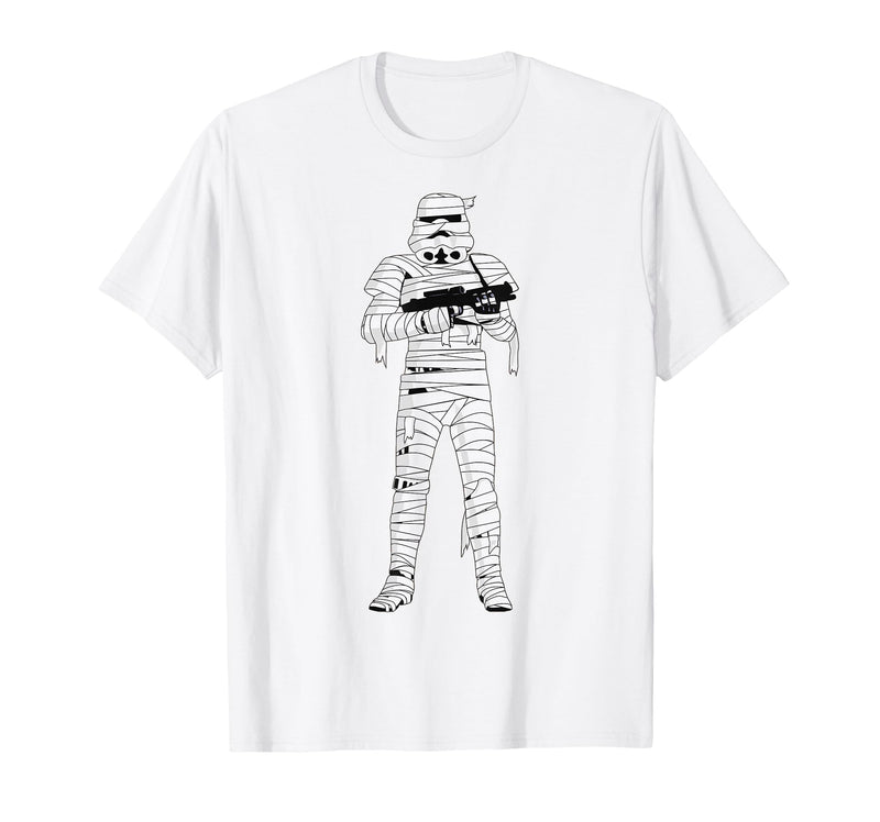 Star Wars Halloween Stormtrooper Mummy Wraps T-Shirt - White