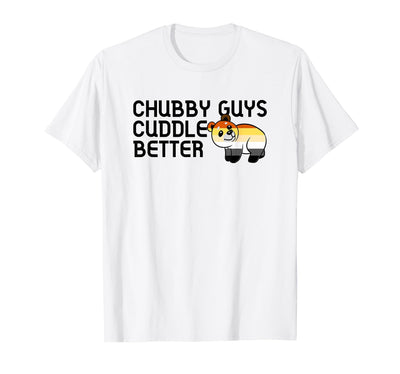 Chubby Guys Cuddle Better Gay Bear Pride Couple Flag Love T-Shirt