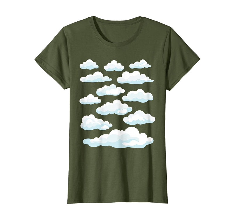 White Clouds Graphs White Clouds T-Shirt - Olive Green