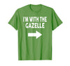 ShirtZilla I'm with The Gazelle Halloween Gazelle T-Shirt - Grass Green