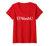 Women's WashU Women's Icon Logo | Washington University in St. Louis V-Neck T-Shirt - Red