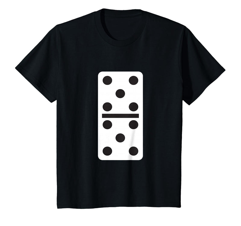 Fun and Easy Halloween Costume T-Shirts - Dominoes Double Five Dominoes Halloween Costume 5 Domino Game T-Shirt - Black