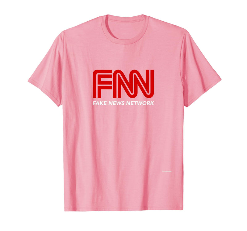 Fake News Network #fakenews Funny Trump Halloween Costume T-Shirt - Pink