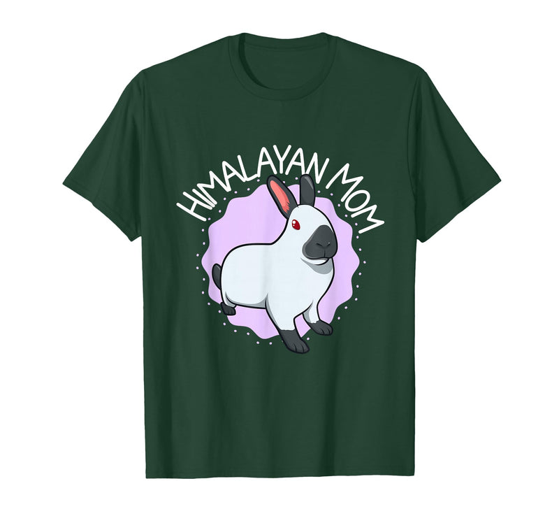 Himalayan Rabbit Mom T-Shirt in Dark Green