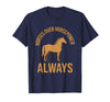 Mademark Horses Over Horsepower Always Equestrian Design T-Shirt - Men - Navy Blue