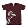 Couthclothing Men's Horse Crew Neck American Apparel T-Shirt - Truffle