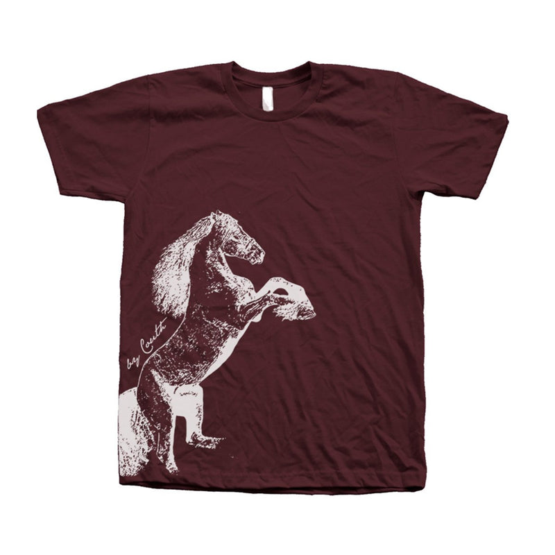 Couthclothing Men's Horse Crew Neck American Apparel T-Shirt - Truffle