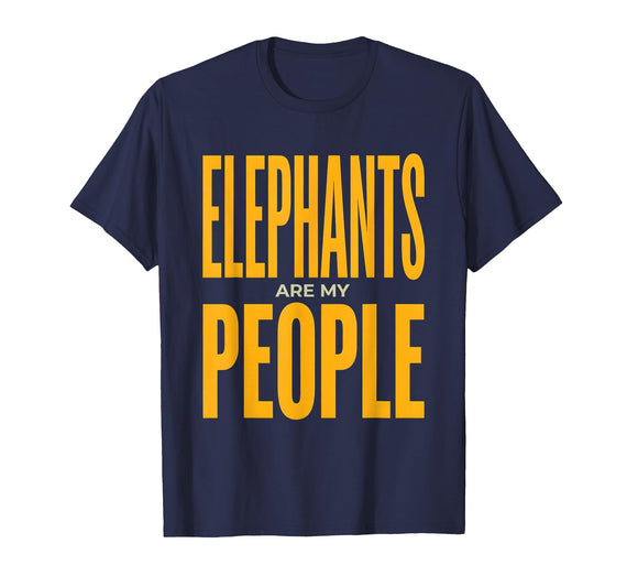 Mademark Elephants Are My People Safari Wildlife Design T-Shirt - Men - Navy Blue
