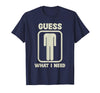 Humor Head Halloween Party Fun Guess What I Need Head Graphic T-Shirt - Navy Blue