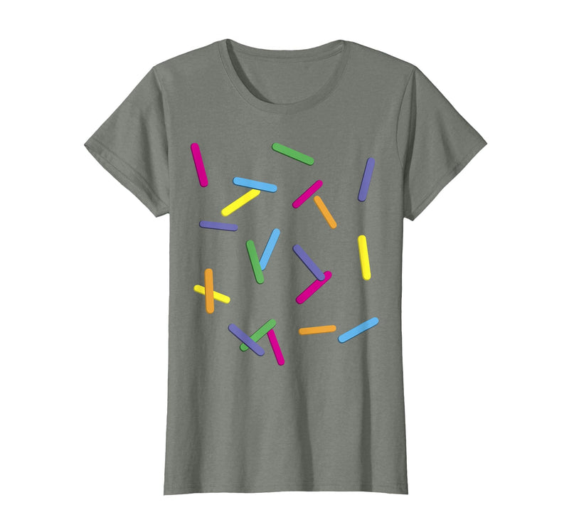 SKM Designs - Easy Halloween Rainbow Sprinkles Ice Cream Simple T-Shirt Costume T-Shirt - Olive Heather