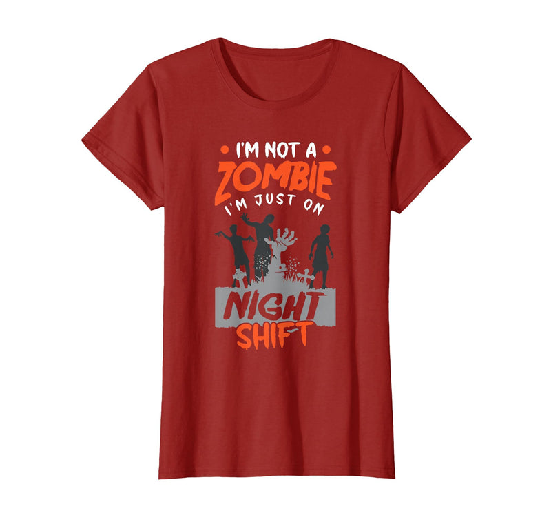 The Shift Worker - Night Shift Worker Design Night Shift Worker Halloween Funny Pun T-Shirt - Cranberry Red