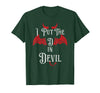 I Put the D in Devil Tees I Put the D in Devil Funny Halloween Matching Couple T-Shirt - Dark Green