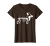 Halloween Corgi Skeleton Spooky Costume Corgi Skeleton Halloween T-Shirt - Brown