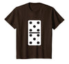 Fun and Easy Halloween Costume T-Shirts - Dominoes Double Five Dominoes Halloween Costume 5 Domino Game T-Shirt - Brown