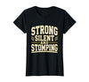 Mademark Strong Silent and Stomping Elephant Design T-Shirt - Women - Black