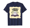 Mademark Ghost & Spirits - Ghost (99 Problems All) T-Shirt - Navy Blue-halloween Educational Library Lurker
