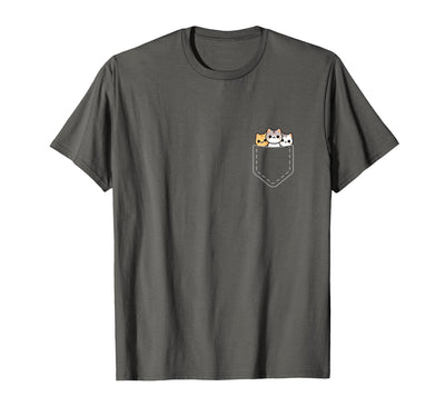 Kawaii Pocket Tees Kawaii Anime Pocket Cat Kids Womens T-Shirt