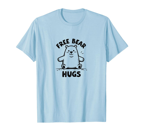 Mademark Free Bear Hugs: Cute Cartoon Animal Lover Gift T-Shirt - Baby Blue