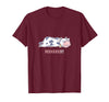 Bad Mood Sleeping Cow Tee Moooody Cow Beef Milk Farm Animals T-Shirt - Burgundy