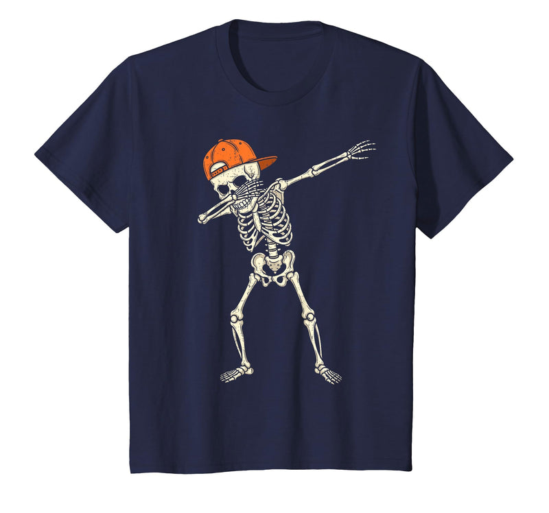 Funny Halloween Tees for Men Women Kids. Halloween Shirts Cool Teen Boys Skeleton Dab Mens Halloween T-Shirt - Navy Blue