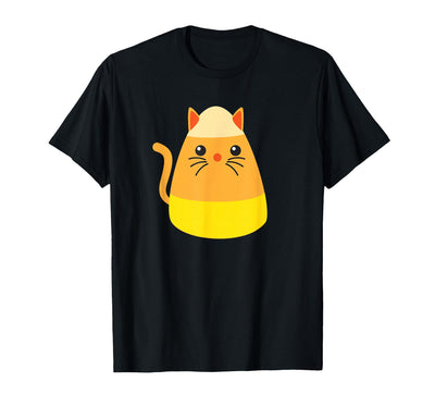 Candy Corn Universe Co. Candy Corn Cat Costume Halloween Kids Cat Candy Corn T-Shirt
