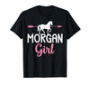 Horse Riding Racing Equestrian Gifts Morgan Girl Morgan Horse Girl Horses Lover T-Shirt - Black