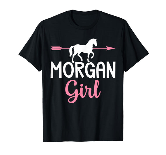 Horse Riding Racing Equestrian Gifts Morgan Girl Morgan Horse Girl Horses Lover T-Shirt - Black