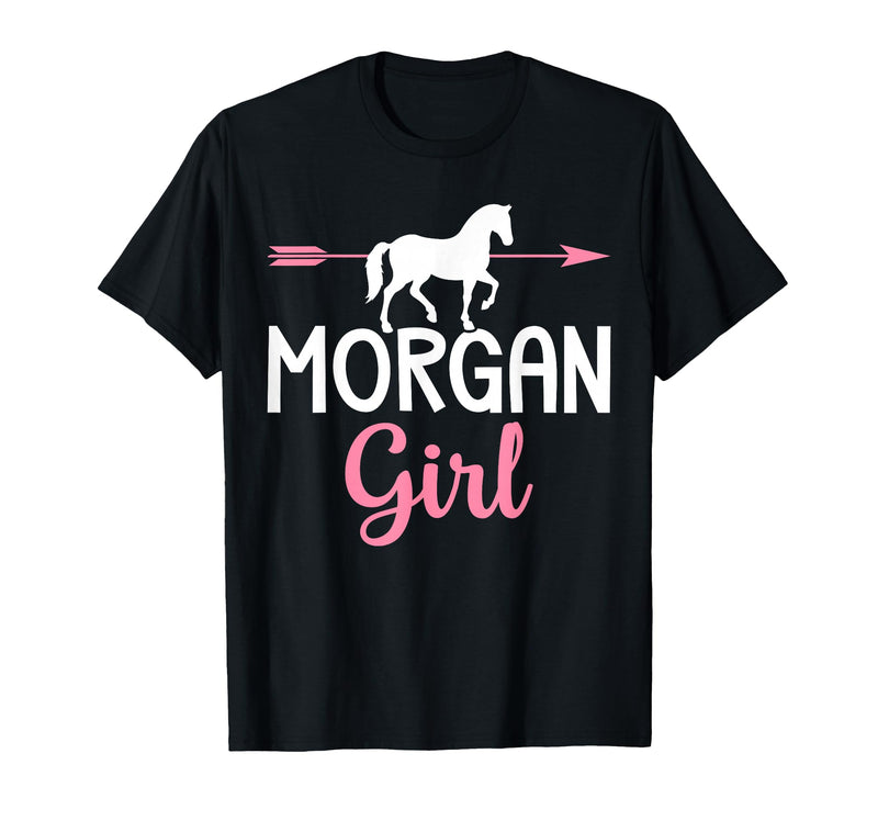 Horse Riding Racing Equestrian Gifts Morgan Girl Morgan Horse Girl Horses Lover T-Shirt - Black