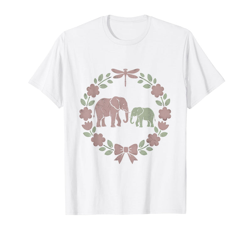 Mademark Elephant Mother and Calf Trunk Touch Mama Gift T-Shirt - Men - White