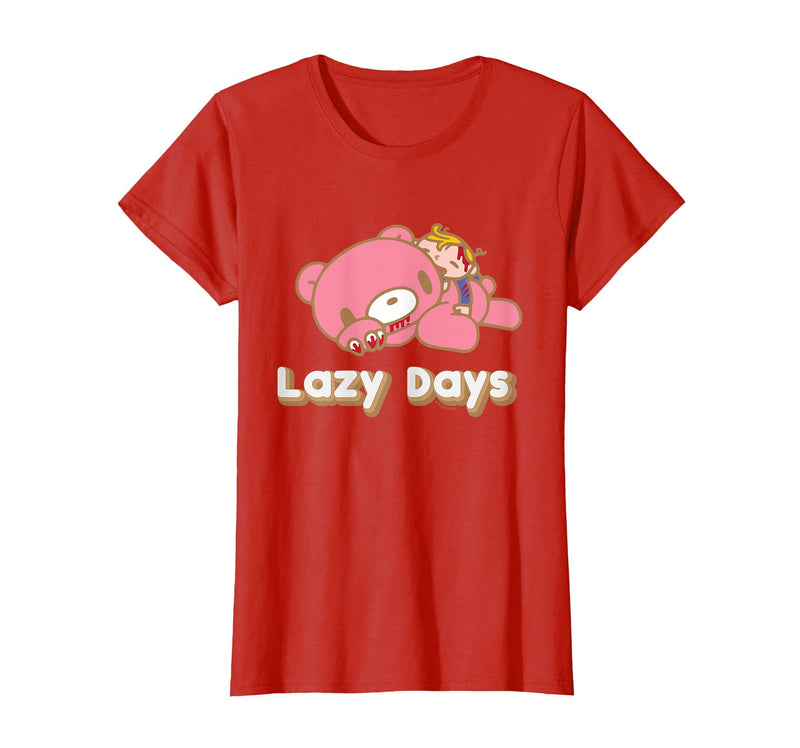 Gloomy Bear The Naughty Grizzly & Pity Lazy Days Anime T-Shirt - Red