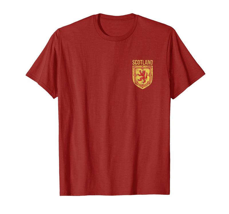 SCOTLAND COAT OF ARMS LION SCOT SCOTTISH Scottish Lion Emblem Scotland Flag Coat of ARMS Independence T-Shirt - Cranberry Red