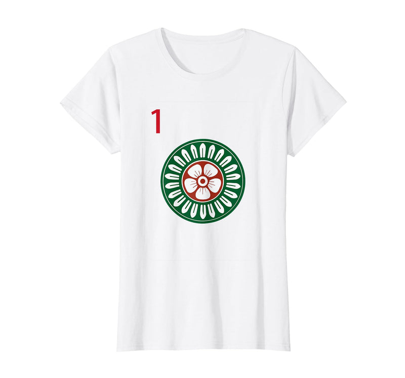Mahjong Halloween Costumes Chinese Mah Jong Dots Pinzu One Tile Mahjong Costume T-Shirt - As Pictured
