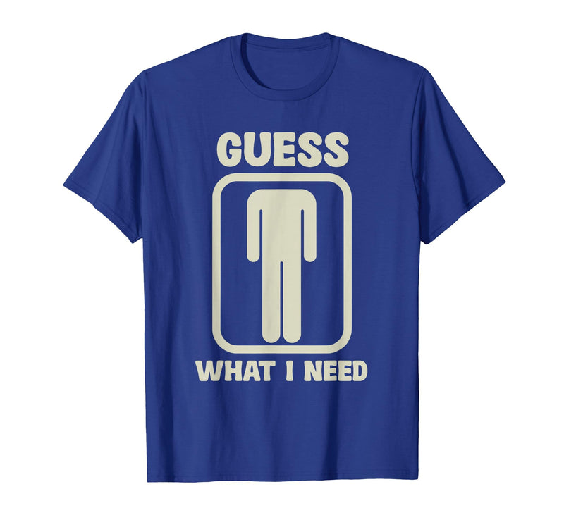 Humor Head Halloween Party Fun Guess What I Need Head Graphic T-Shirt - Royal Blue