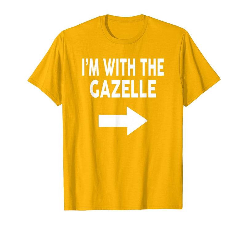 ShirtZilla I'm with The Gazelle Halloween Gazelle T-Shirt - Golden Yellow
