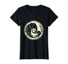 Mademark Elephant Mom and Baby Trunk Touch Illustration T-Shirt - Women - Black