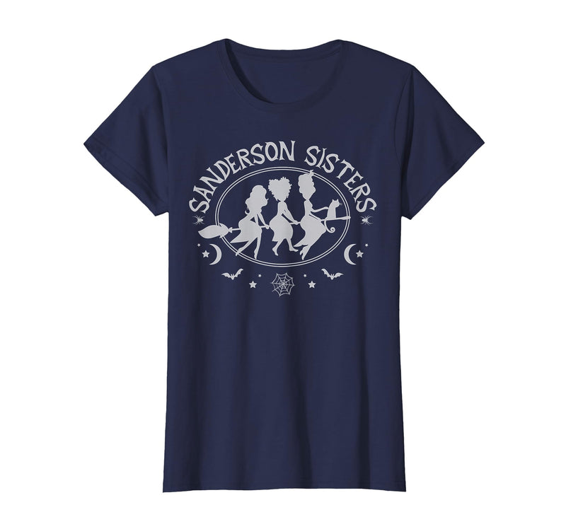 Disney Hocus Pocus Sanderson Sisters Silhouette Logo T-Shirt - Navy Blue