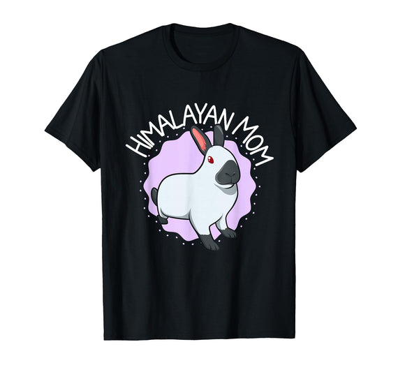Himalayan Rabbit Mom T-Shirt in Black