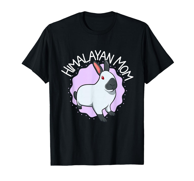 Himalayan Rabbit Mom T-Shirt in Black